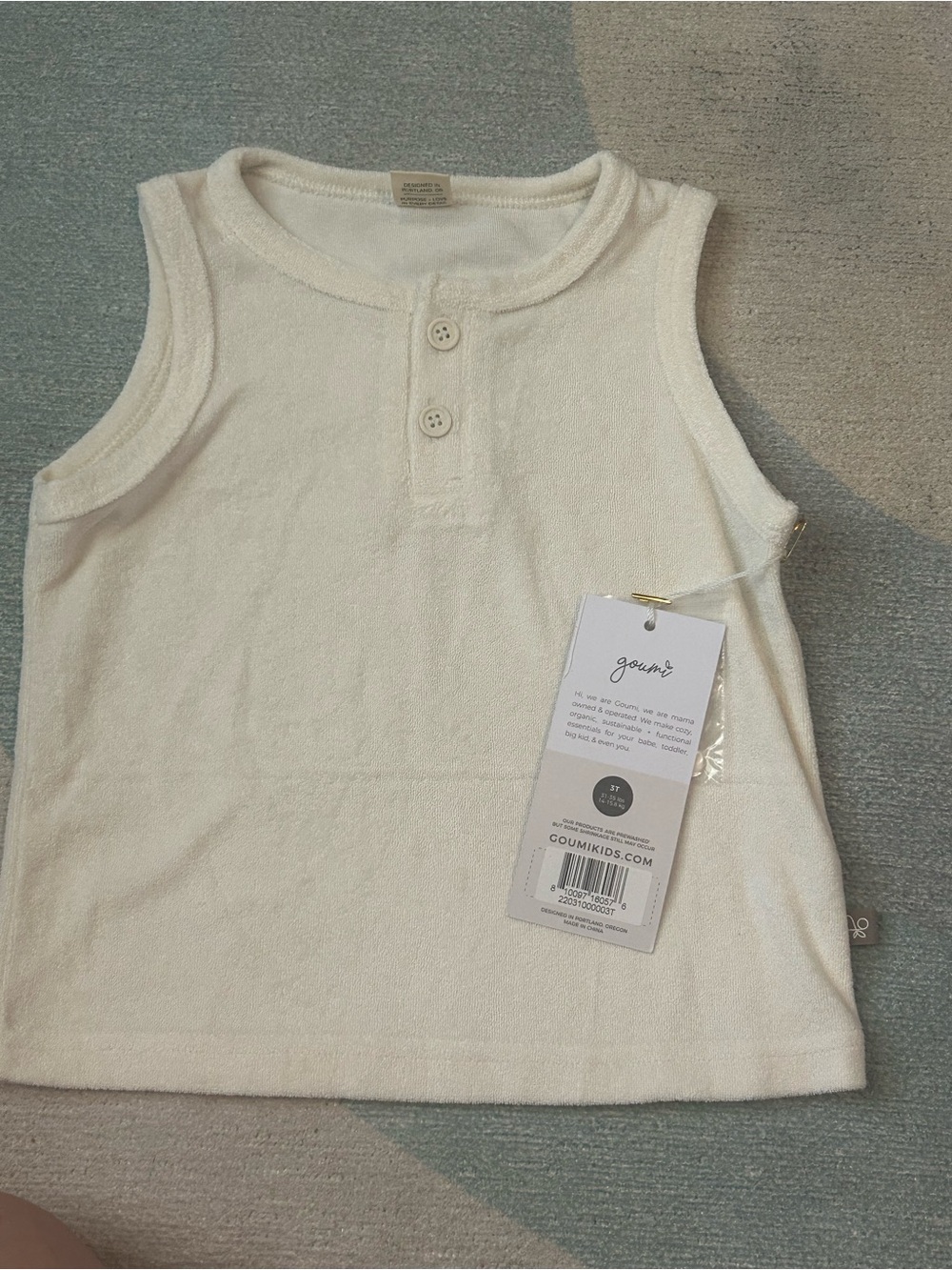 Cream toddler tank top size 3t